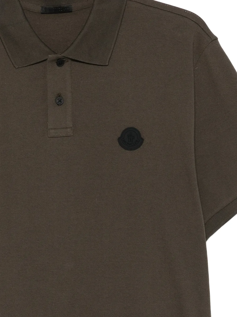 Moncler logo-patch polo shirt Groen