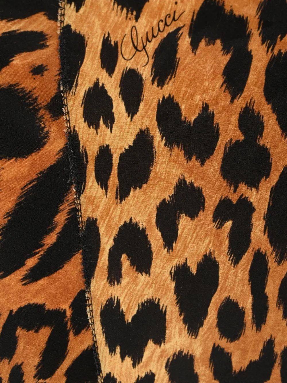 Gucci Zijden crêpe de chine rok met print Bruin