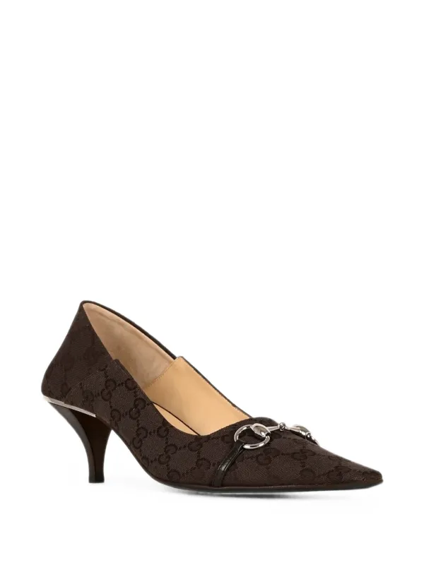 Gucci デニム ハイヒール パンプス Gucci Vittoria パンプス | ブラウン | FARFETCH JP