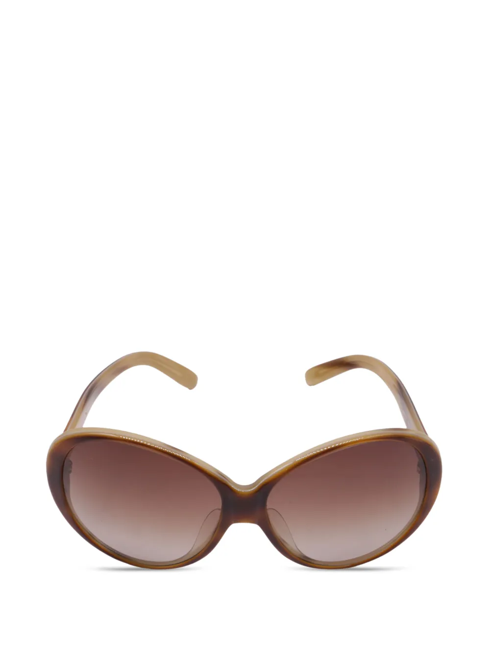 Miu Miu Pre-Owned gradient oversized sunglasses - Marrone