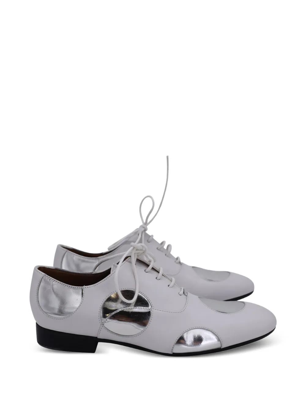 Marni Pre-Owned richelieus lacés à pois - Blanc