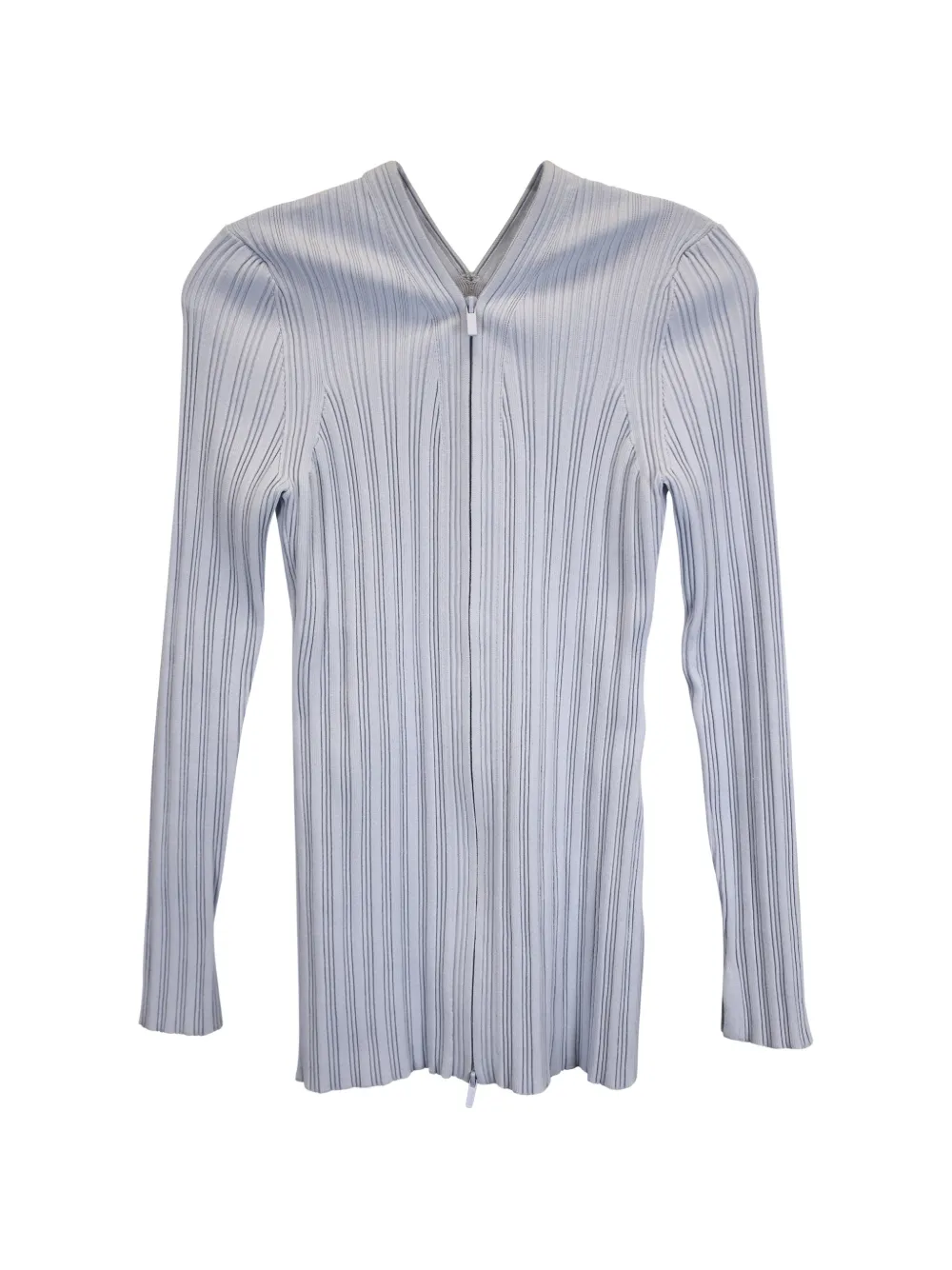 Proenza Schouler White Label rib-knit zip-up sweater - Blau