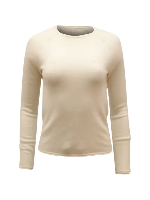 Theory rolled-trim cashmere sweater