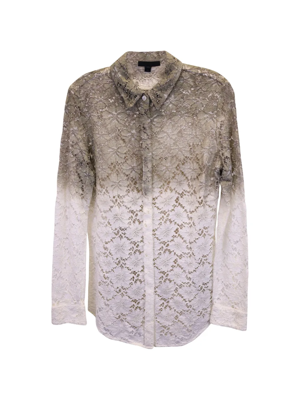 Burberry Pre-Owned ombré lace shirt - Weiß