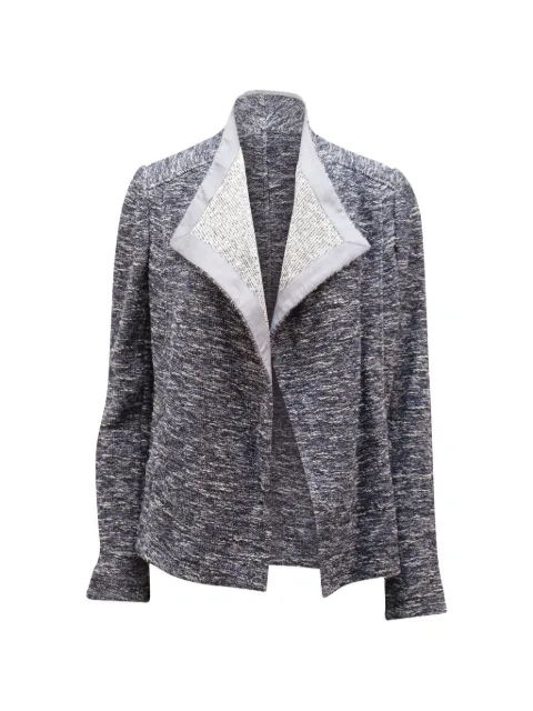 Vince tweed texture open drape jacket