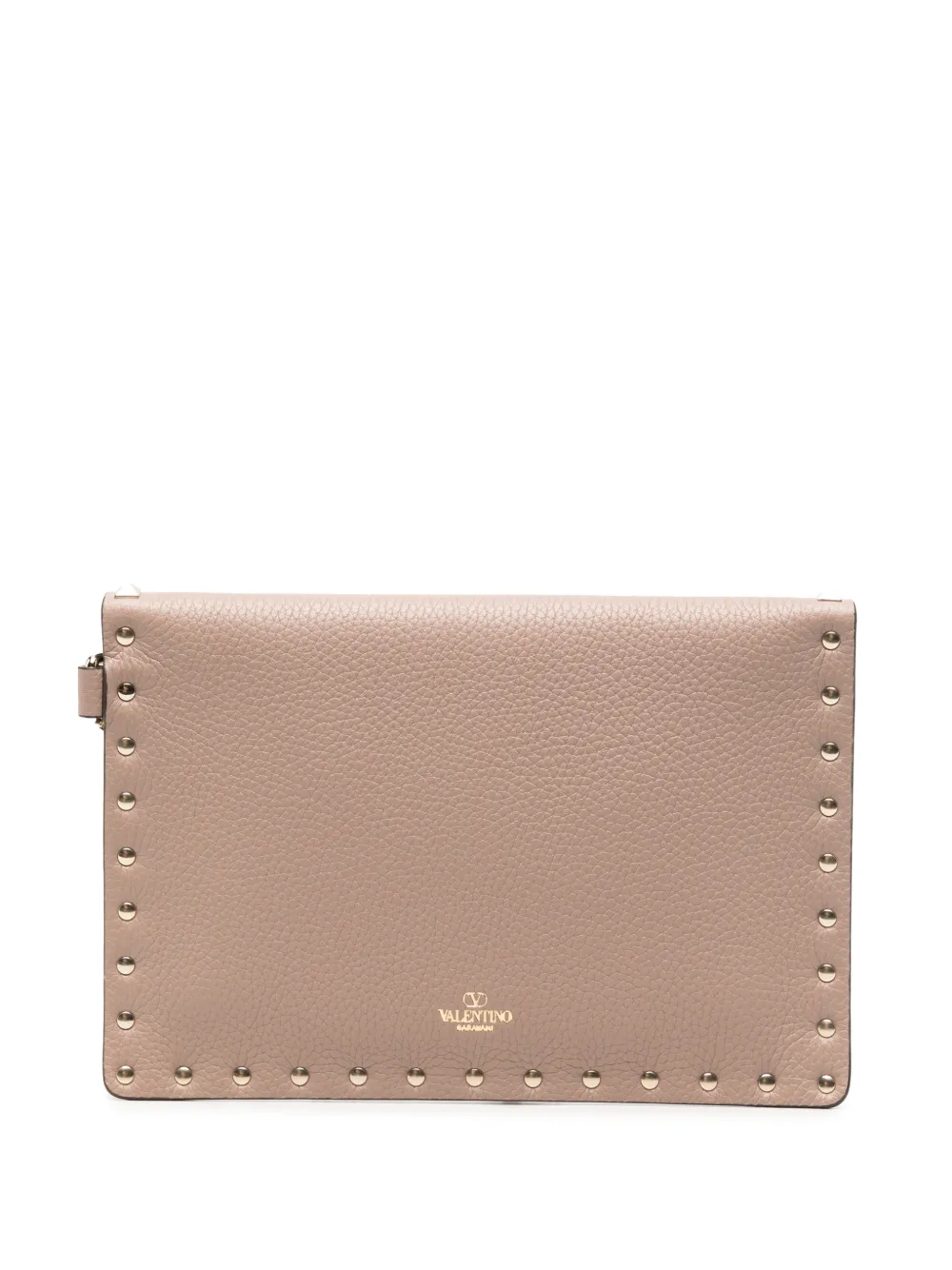 Valentino Garavani Rockstud buidel van bewerkt kalfsleer Beige
