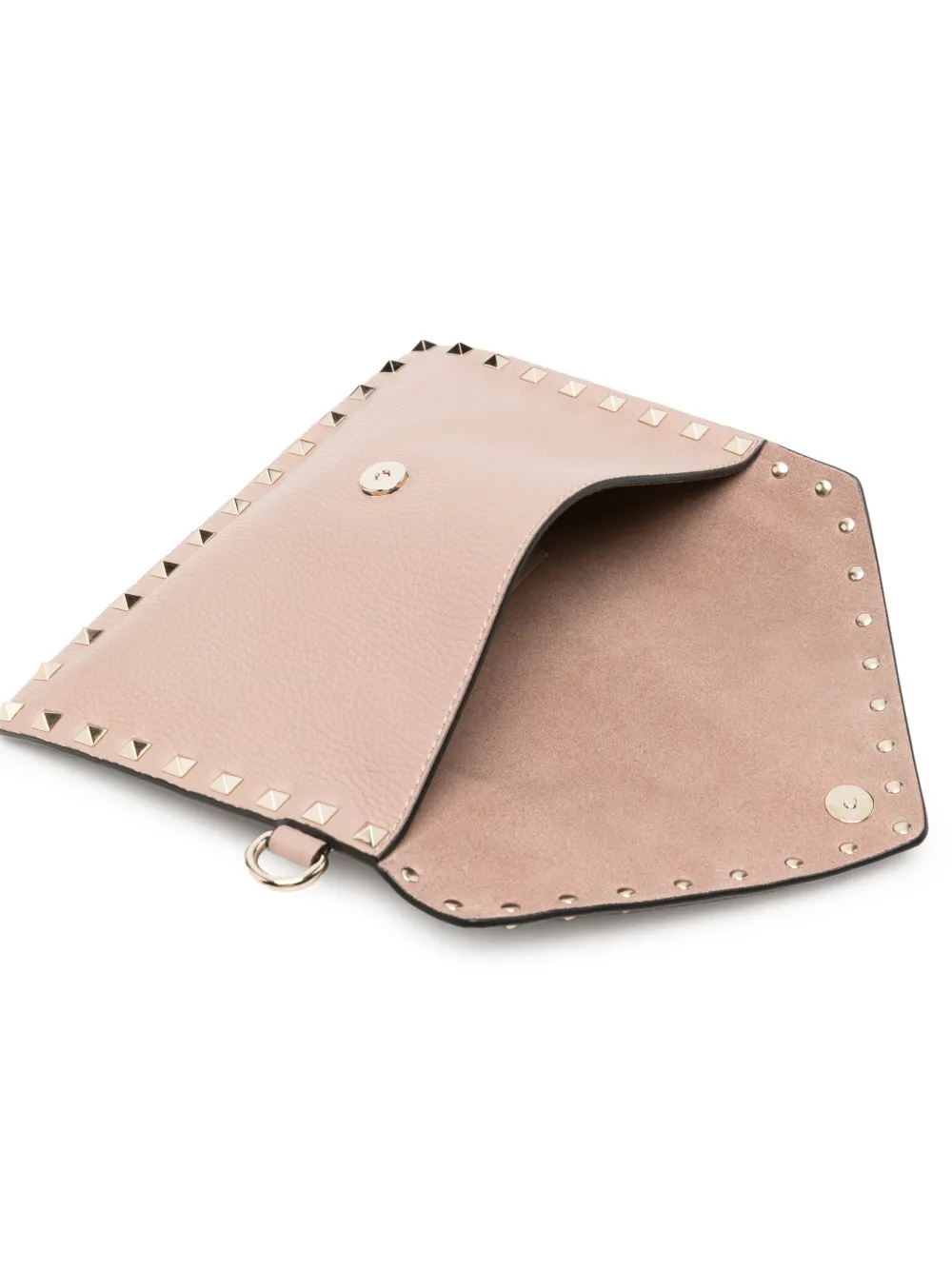 Valentino Garavani Rockstud buidel van bewerkt kalfsleer Beige