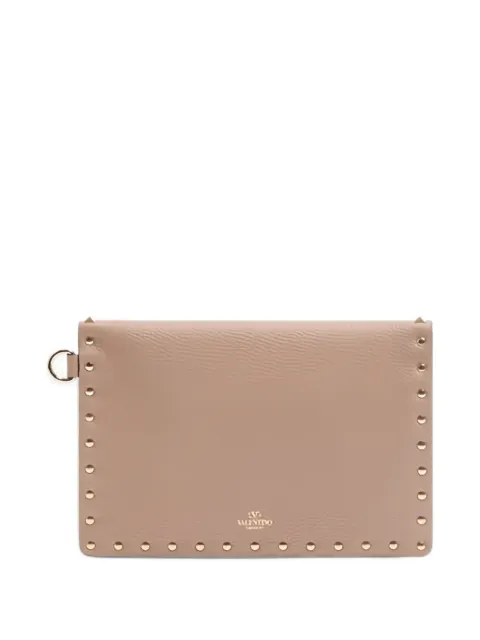 Valentino Garavani pochette Rockstud en cuir de veau grainé