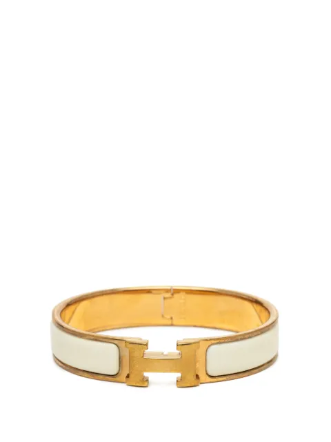 Hermès Pre-Owned pulsera fina PM esmaltada con cierre de clip en H 2012-2026