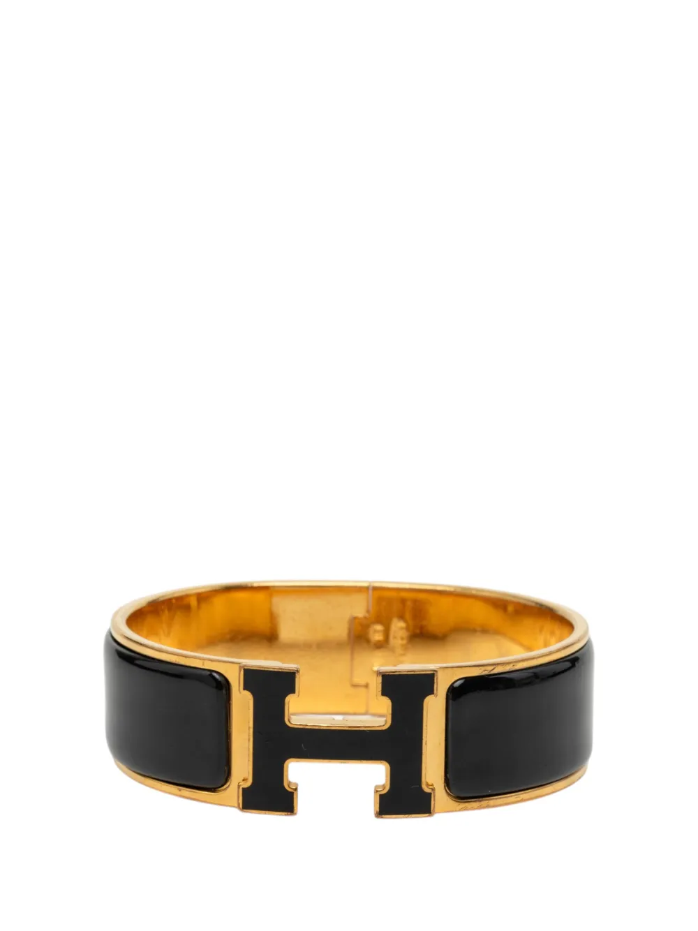 Hermès Pre-Owned 2000-2026 Wide Enamel Clic Clac H Bracelet PM costume bracelet - Nero