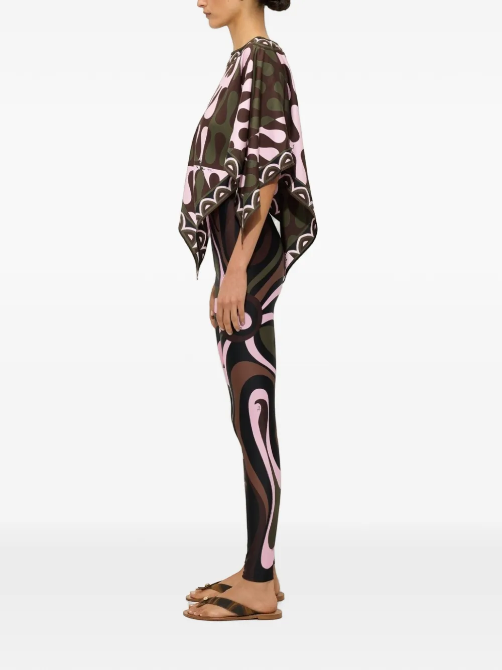 PUCCI Legging met Marmo-print Zwart