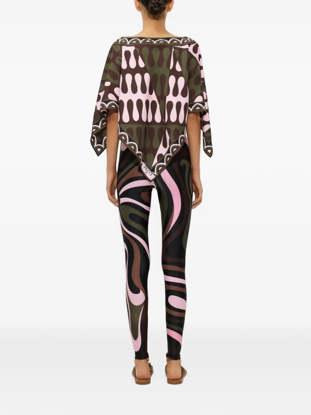 PUCCI Legging met Marmo-print Zwart