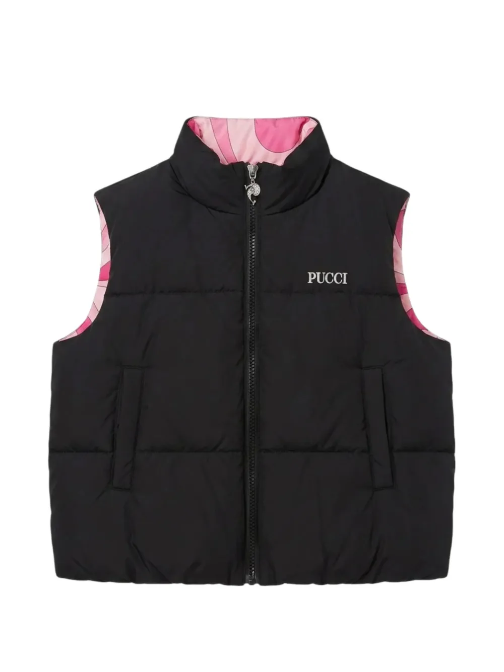 PUCCI logo-print quilted gilet Zwart