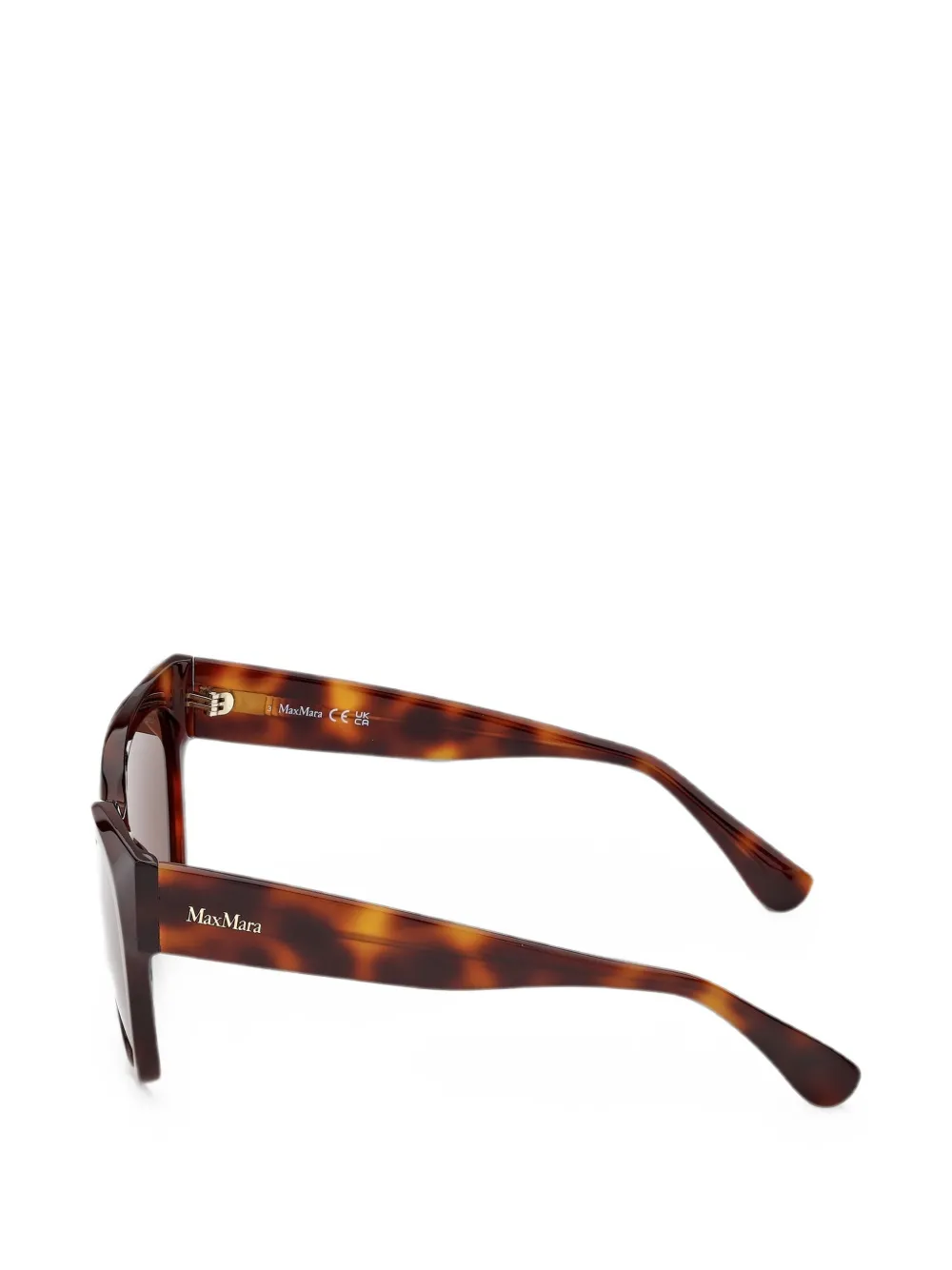 Max Mara Eyewear Zonnebril met schildpadschild-design Bruin