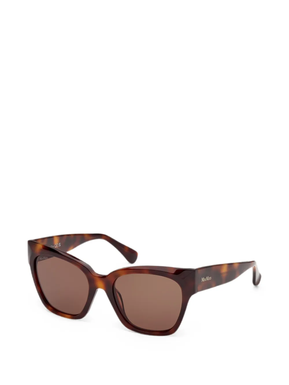 Max Mara Eyewear Zonnebril met schildpadschild-design Bruin