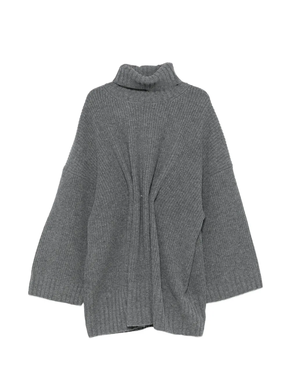 The Frankie Shop Alira ribbed-knit brooch-detail mini dress - Grau