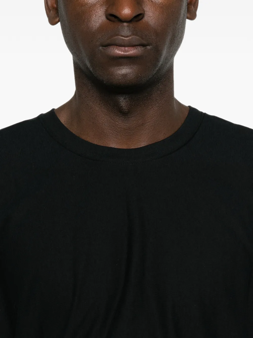 Homme Plissé Issey Miyake T-shirt met ronde hals Zwart