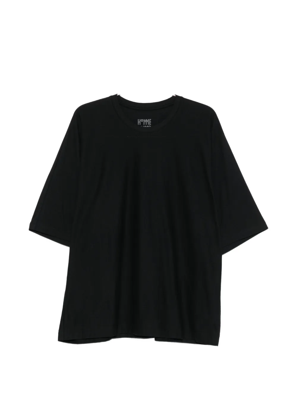 Homme Plissé Issey Miyake T-Shirt mit rundem Ausschnitt - Schwarz