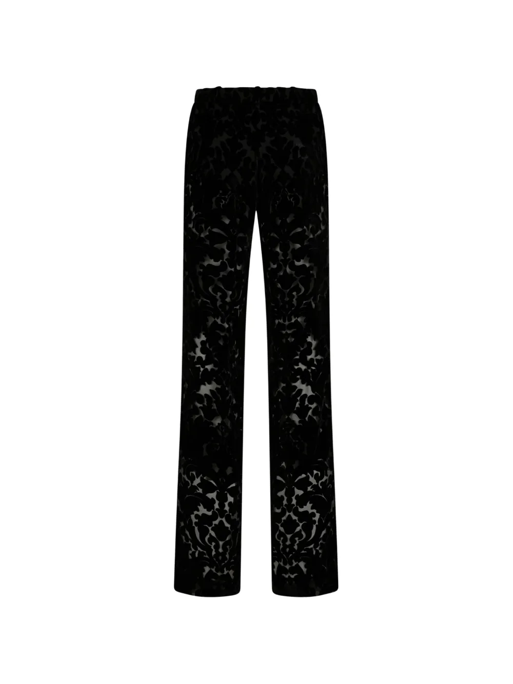 Gucci Fluwelen broek met bloemenprint Zwart