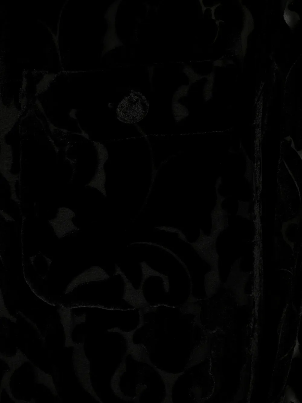 Gucci Devoré fluwelen blouse met bloemen Zwart