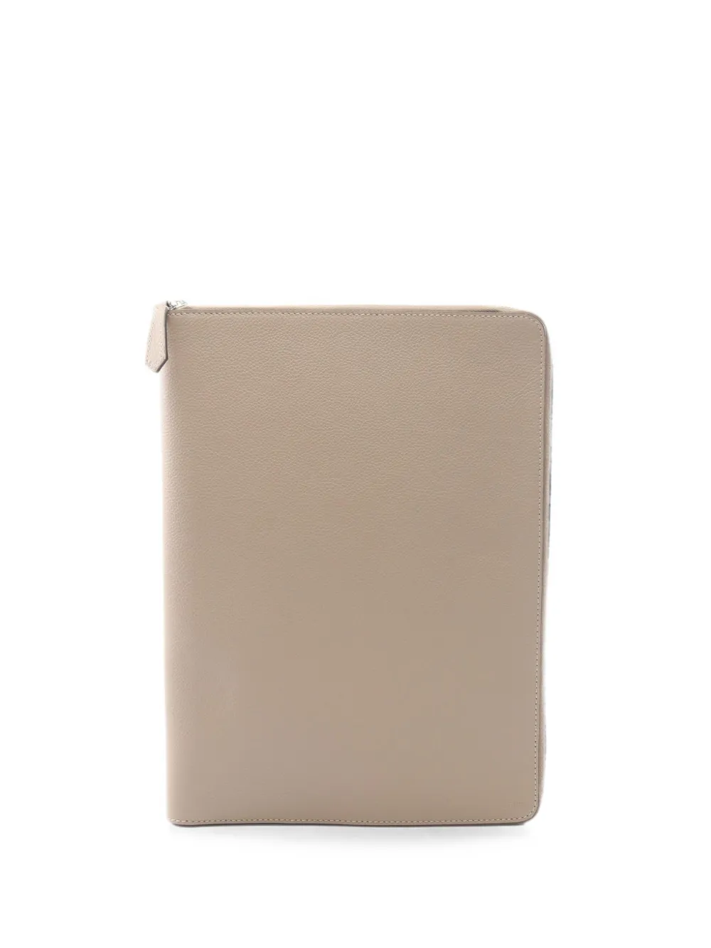 Pre-owned Fendi 2010s Pebbled Leather Coin Purse In Neutrals