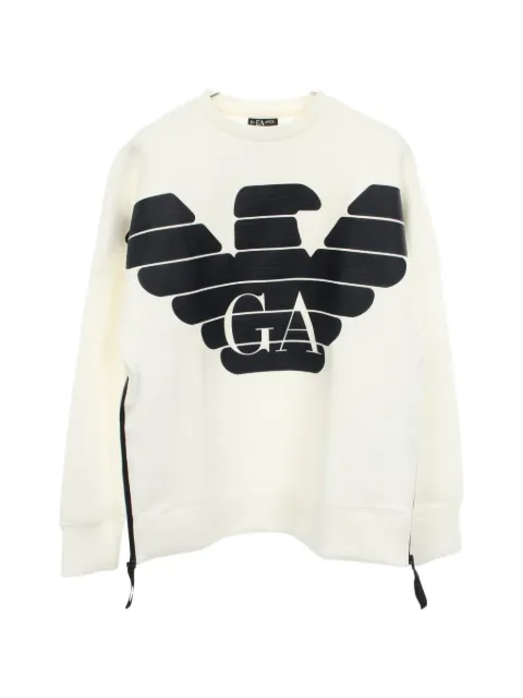 Emporio Armani Pre-Owned sudadera con logo estampado 2000