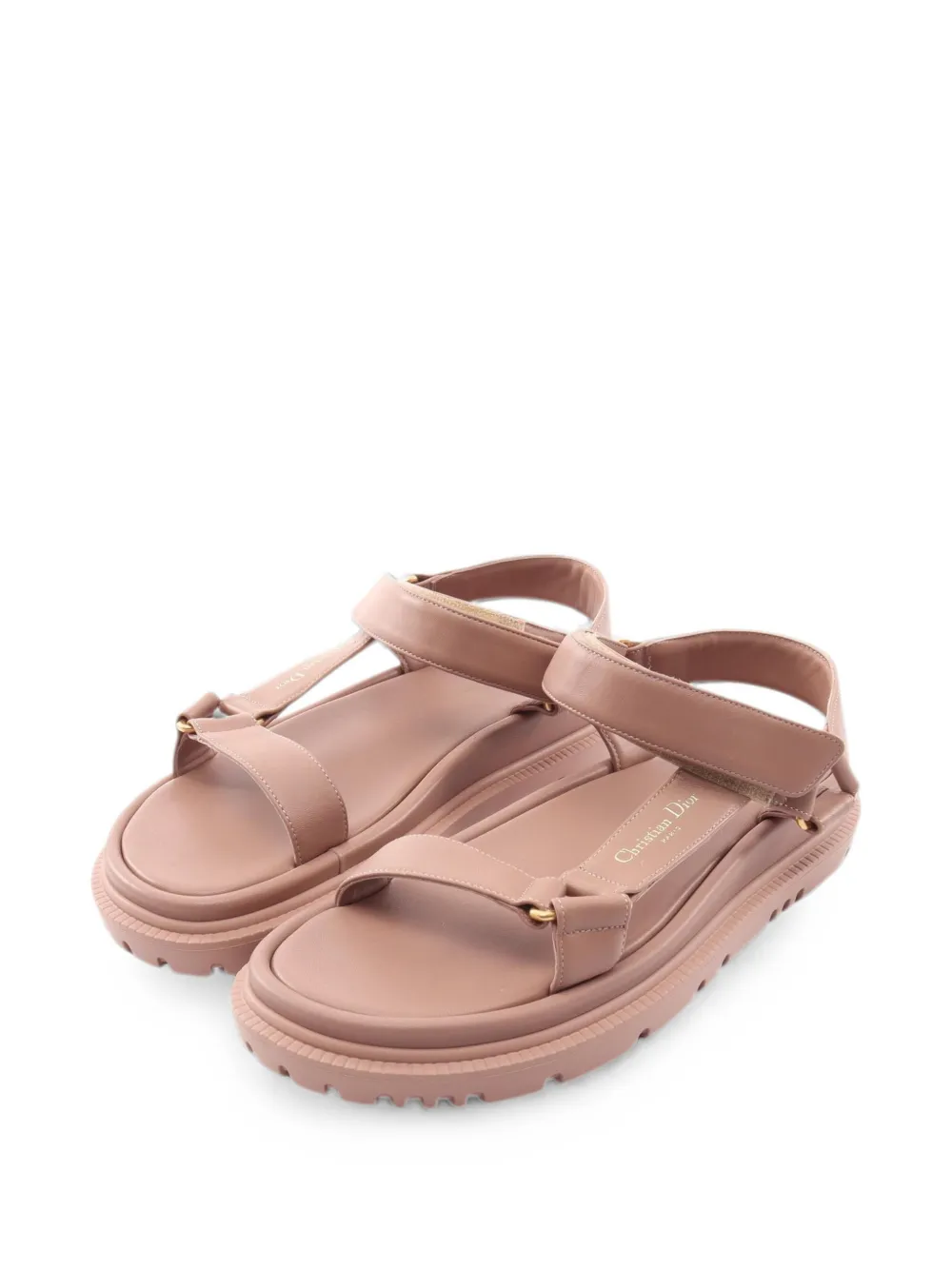 Christian Dior Pre-Owned 2020s D-Wave leather sandals - Rosa