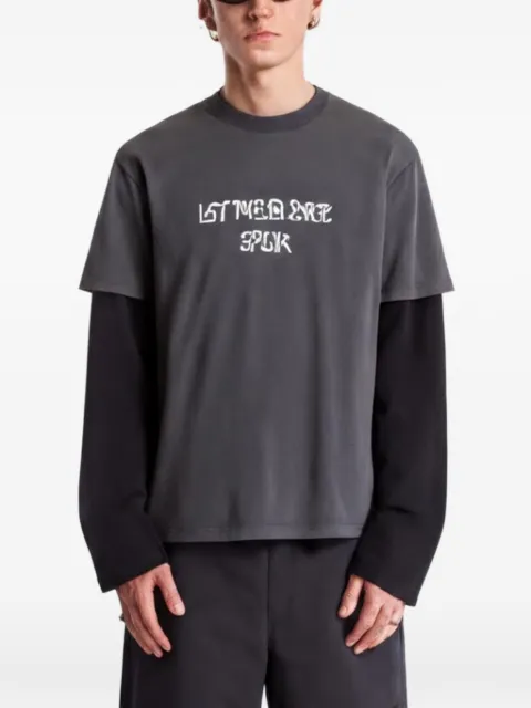 HELIOT EMIL Tacito layered-sleeve T-shirt