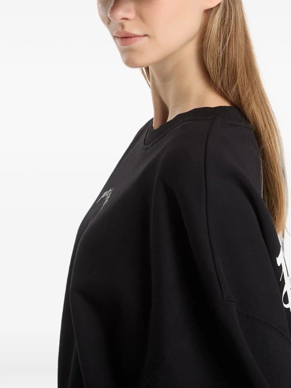 Palm Angels Curved Logo sweater Zwart