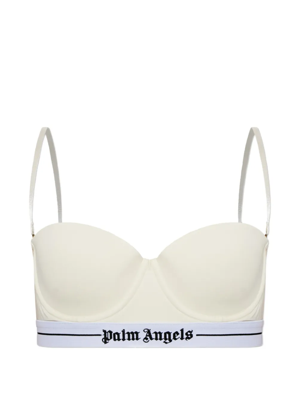 Palm Angels logo-waistband underwired bra - Toni neutri