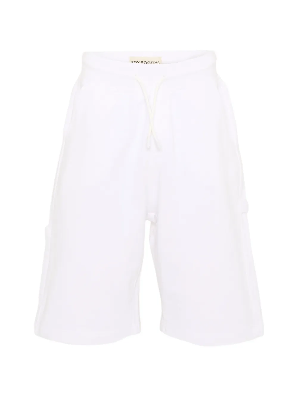 Roy Rogers Kids drawstring-waist logo-patch shorts - Bianco