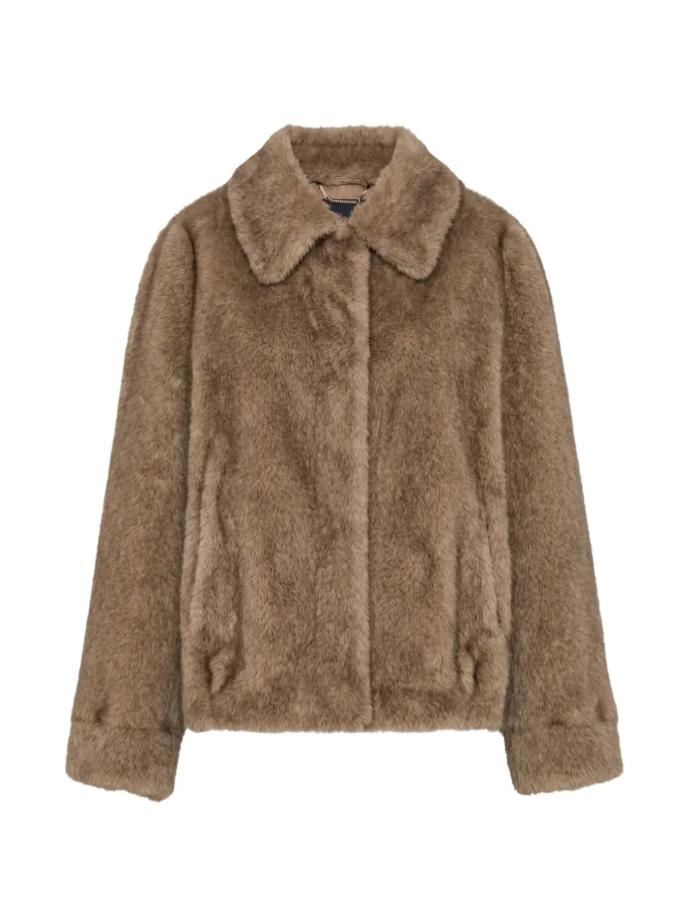 Seventy spread-collar faux-fur coat set (set of two) - Marrone
