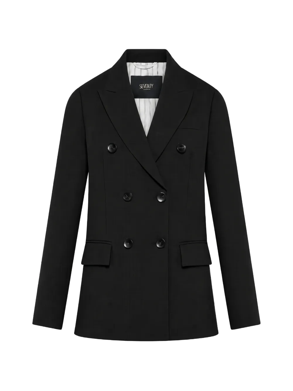 Seventy Double-breasted Peak-lapels Blazer In Black