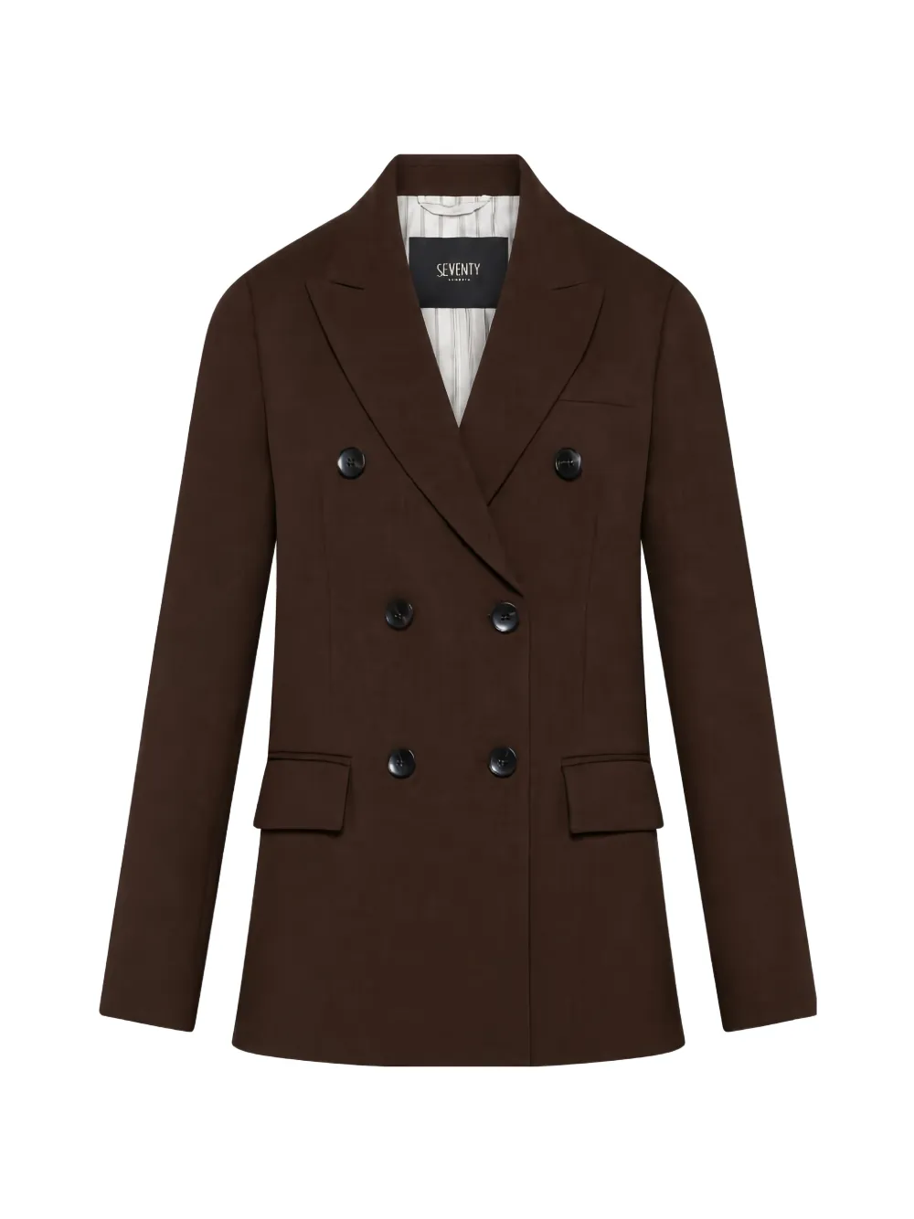 Seventy double-breasted blazer - Brown