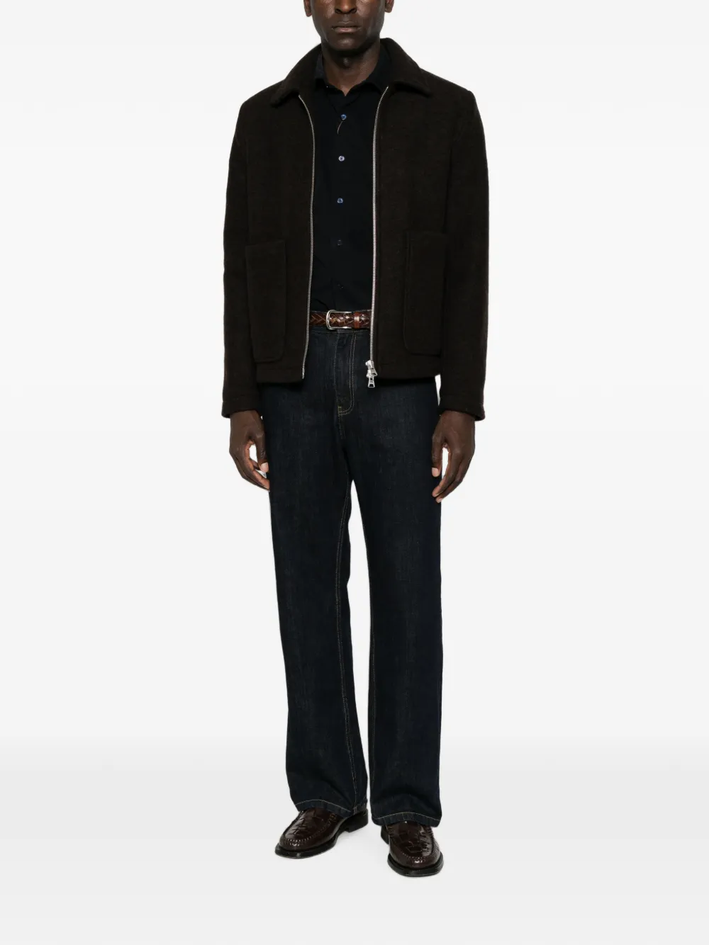Canali Ribfluwelen overhemd Blauw