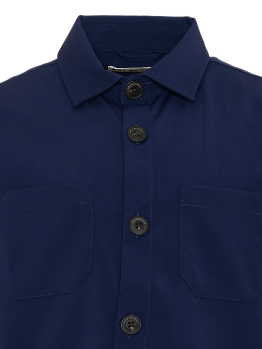 Roy Rogers Kids Shirt met logopatch en borstzak Blauw