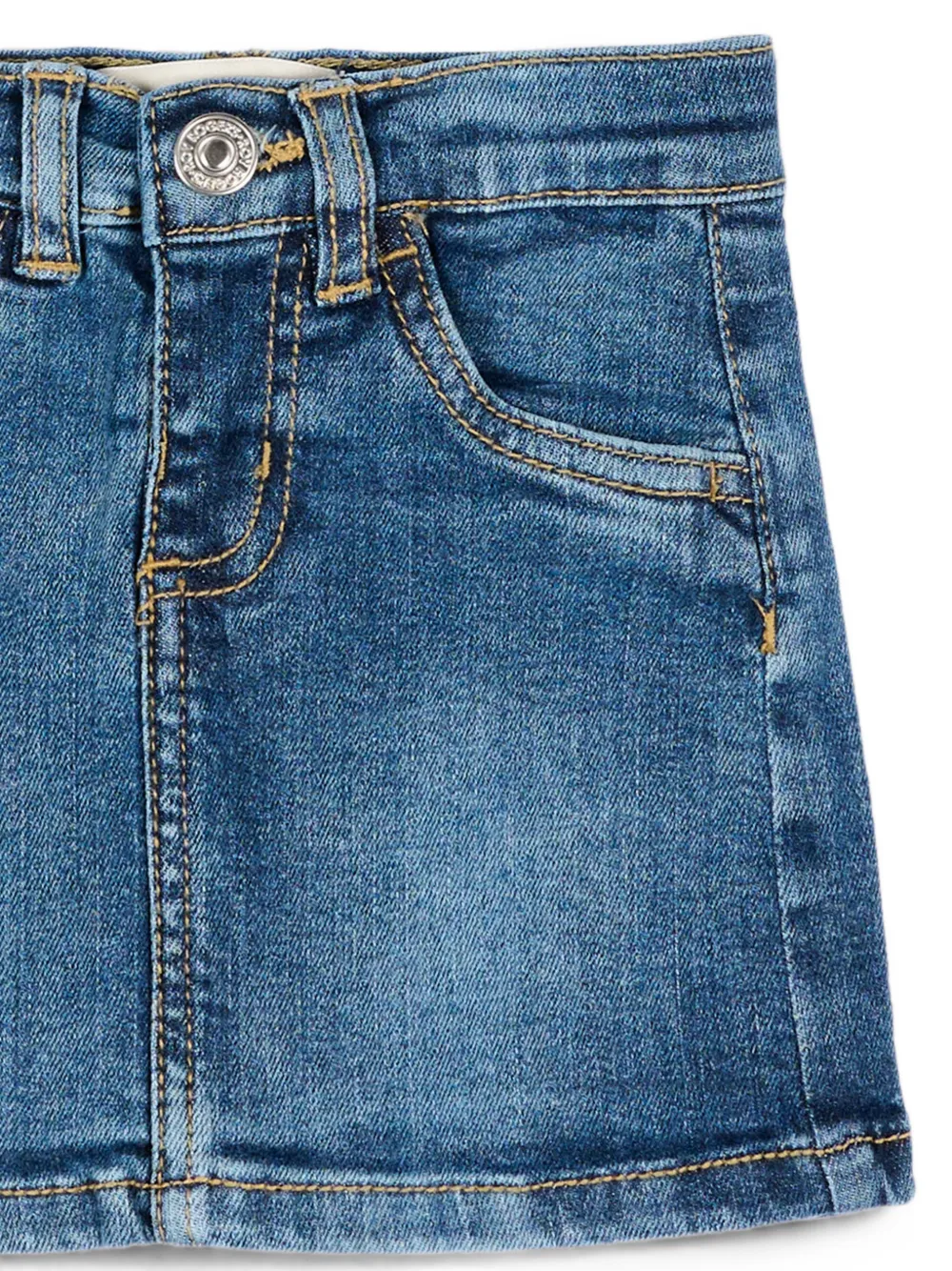 Roy Rogers Kids Santa Cruz denim mini-rok met logopatch Blauw