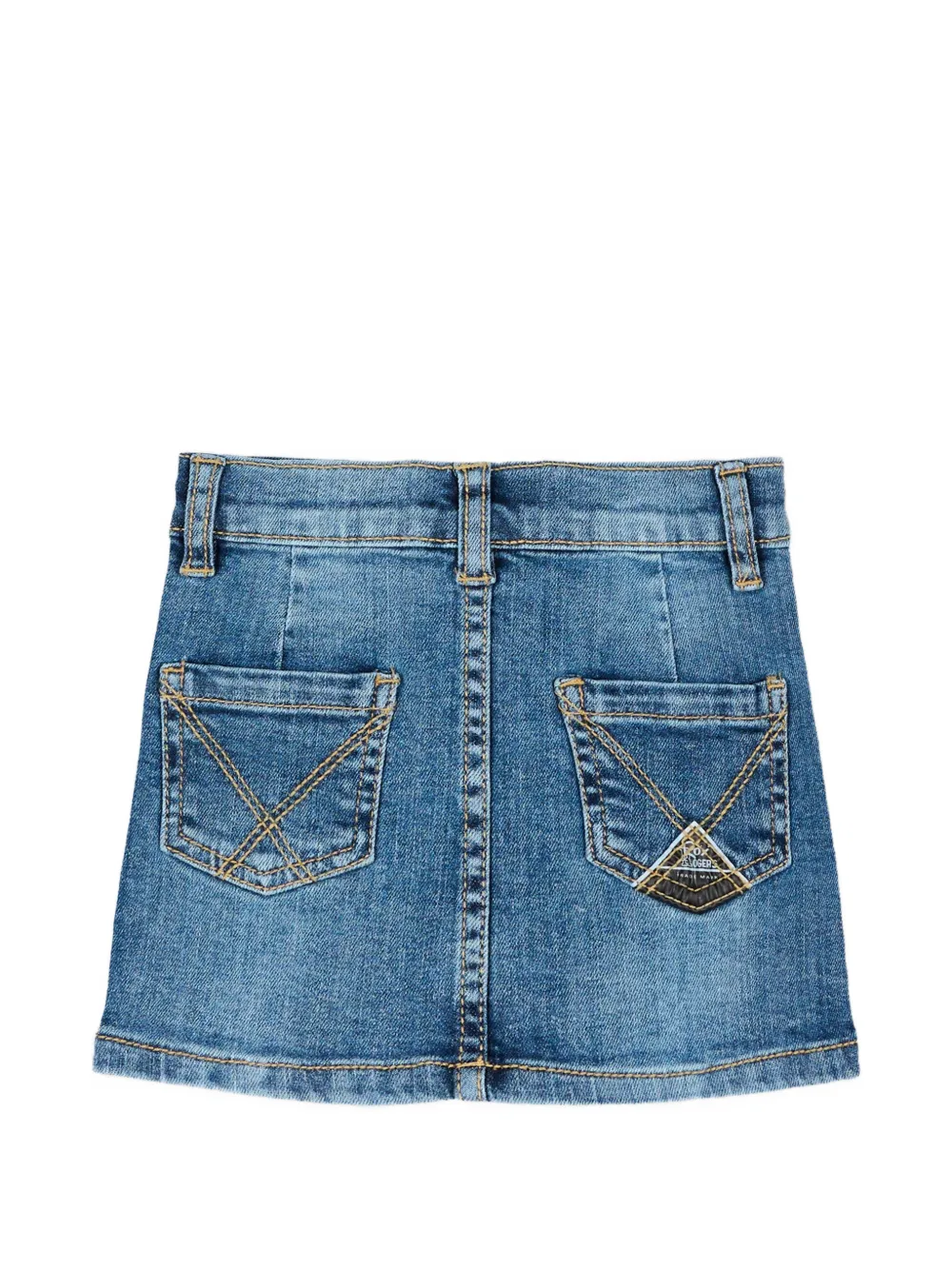Roy Rogers Kids Santa Cruz denim mini-rok met logopatch Blauw