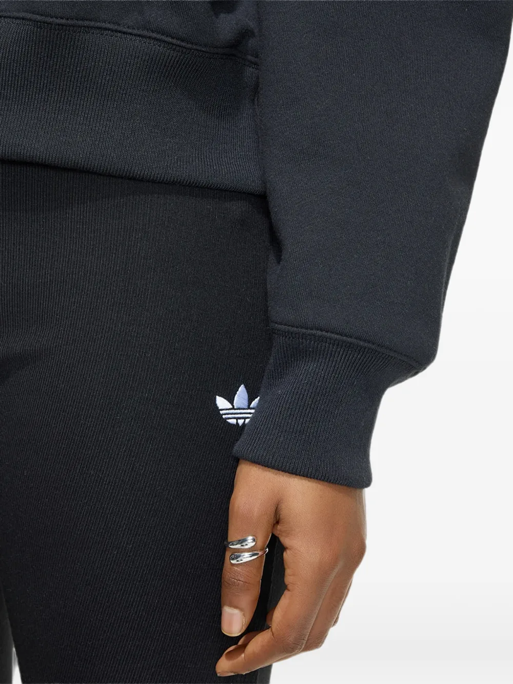 adidas Essentials fleece boat-neck sweatshirt Zwart