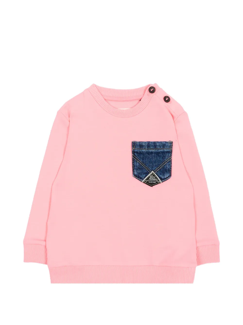 Roy Rogers Kids denim-pocket sweatshirt - Rosa