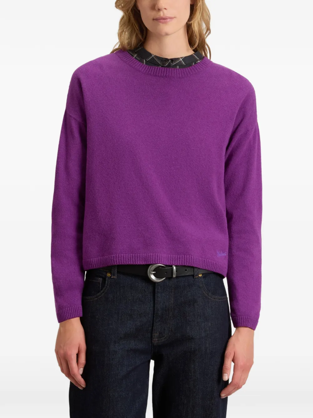 Woolrich Trui met ronde hals Paars