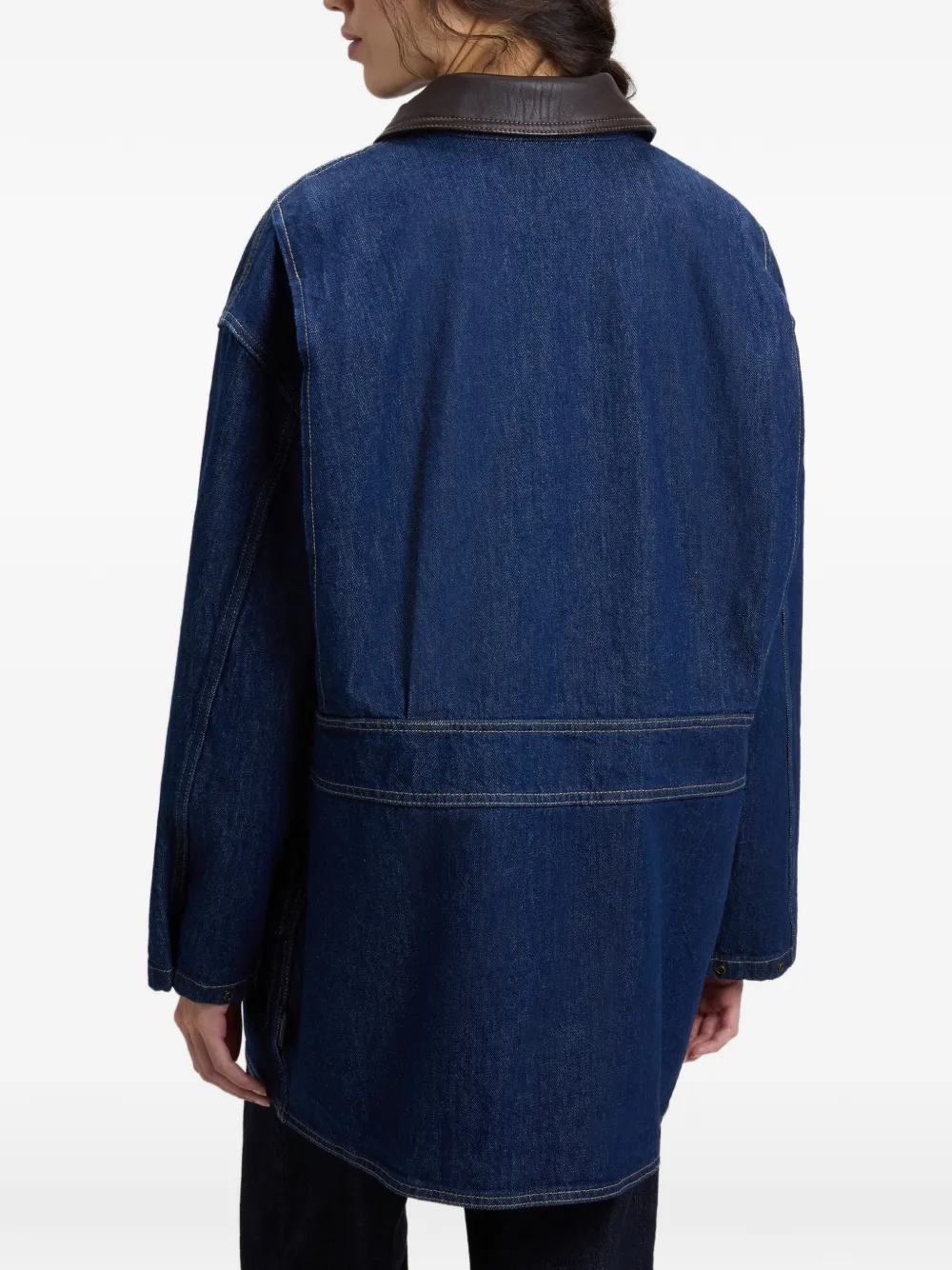 Woolrich Denim jack met contrasterende kraag Blauw