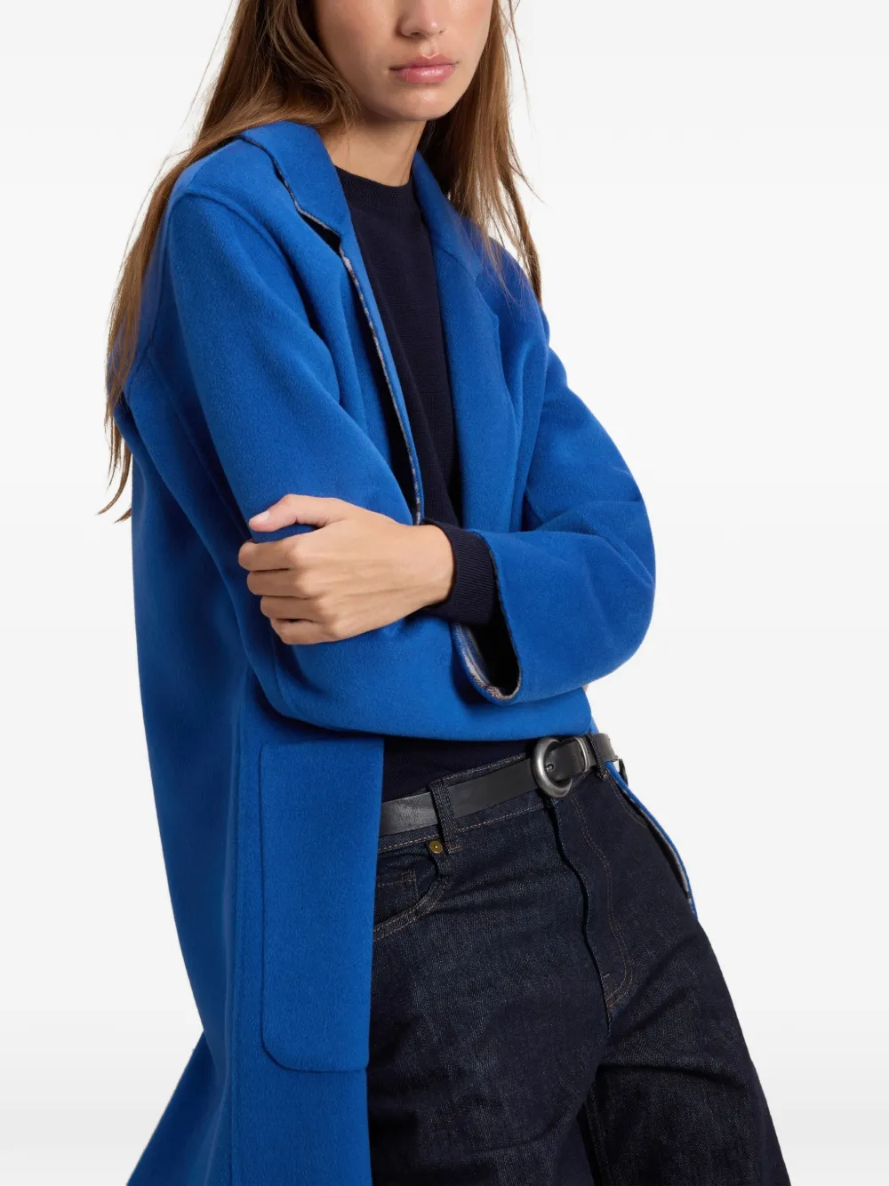 Woolrich Jas van scheerwol met gekerfde revers Blauw