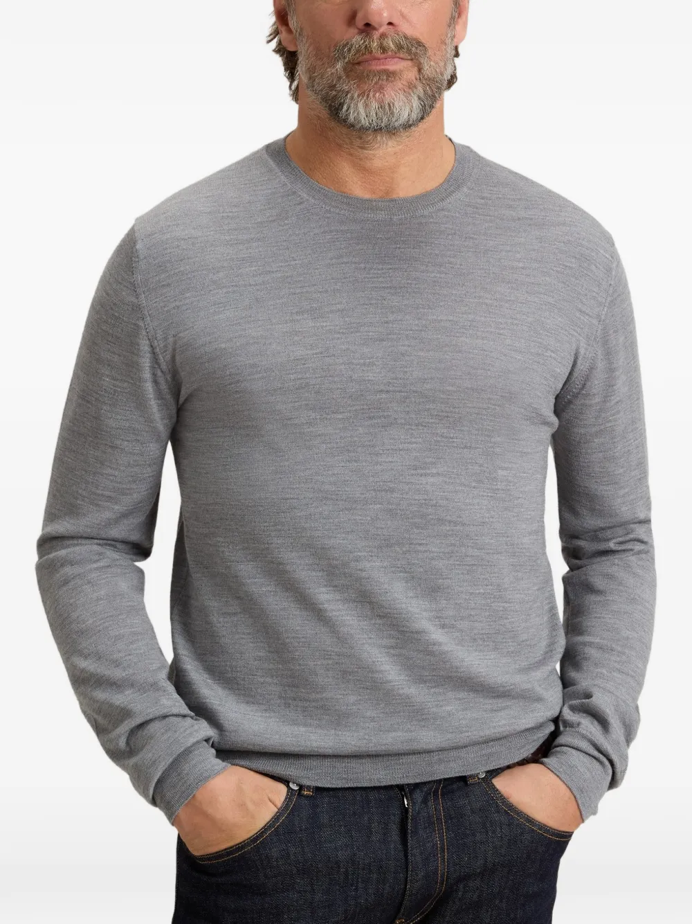 Woolrich Wollen trui met ronde hals Grijs