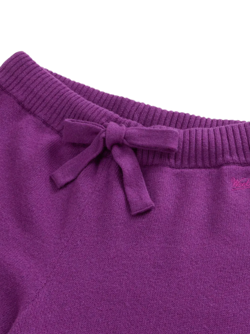 Woolrich Gebreide broek met trekkoordtaille Paars