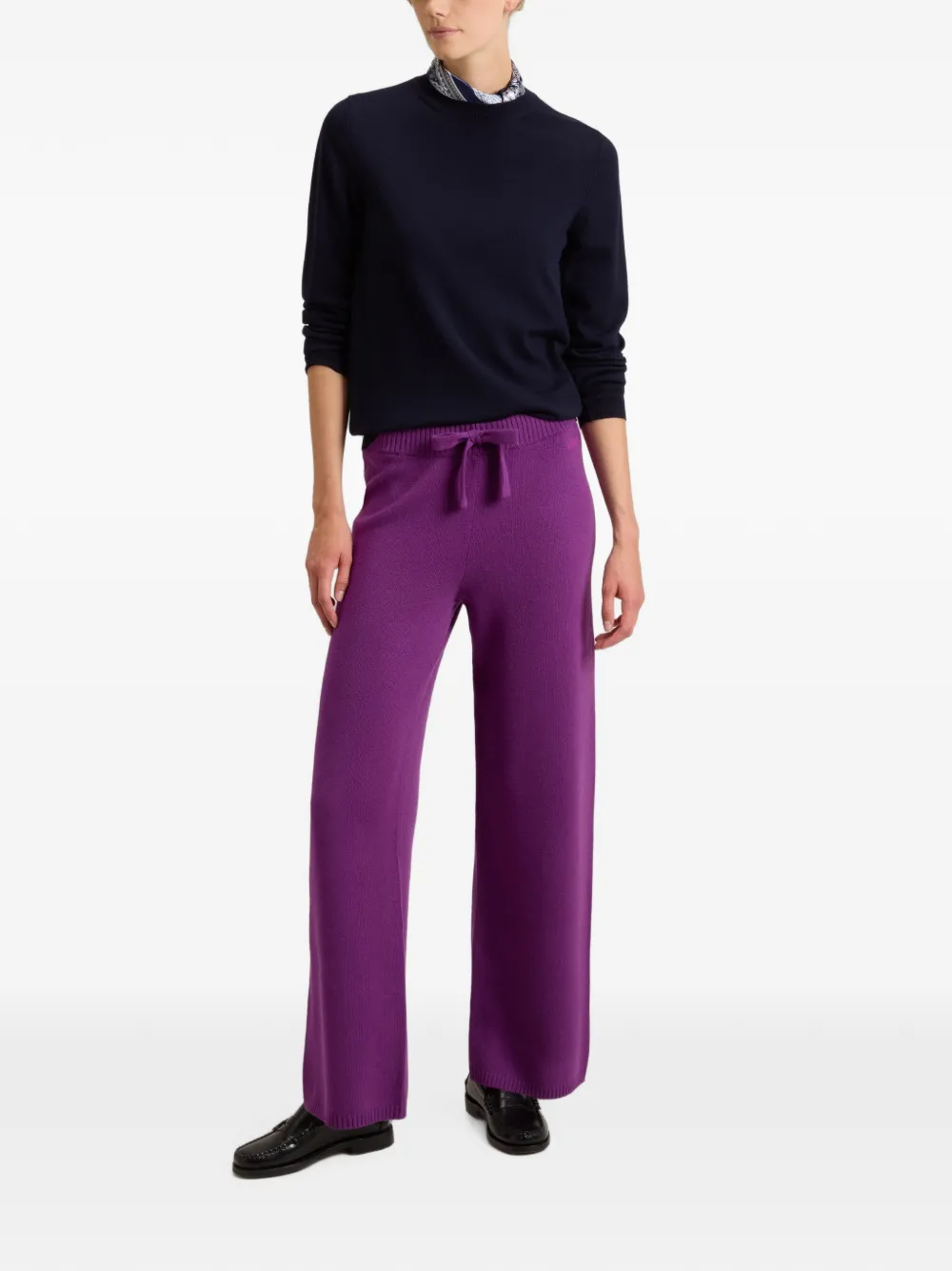 Woolrich Gebreide broek met trekkoordtaille Paars