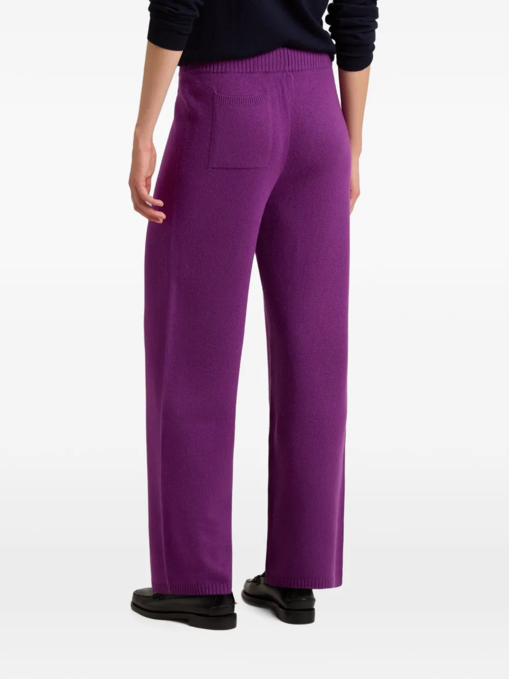 Woolrich Gebreide broek met trekkoordtaille Paars