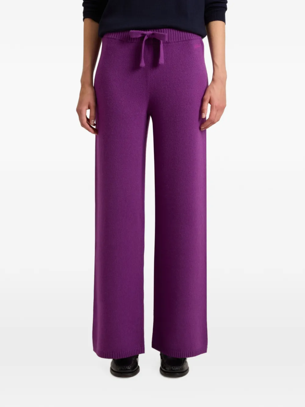 Woolrich Gebreide broek met trekkoordtaille Paars