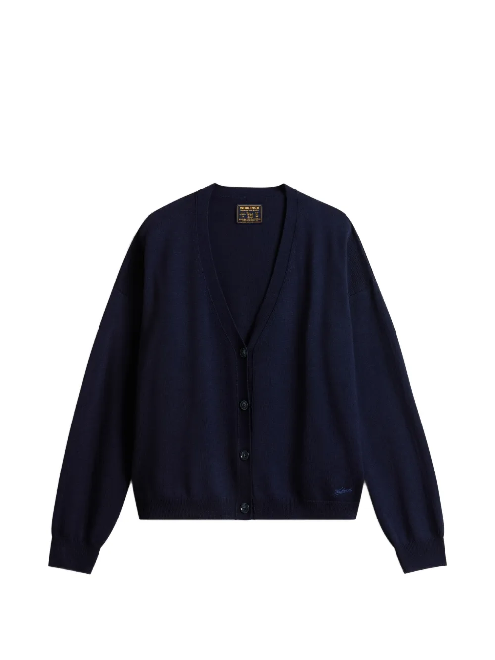 Woolrich fine-knit V-neck cardigan - Blau