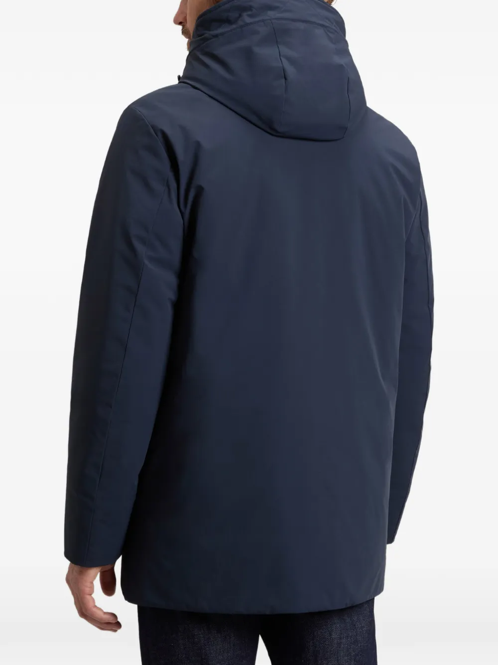 Woolrich Stretch parka met capuchon Blauw